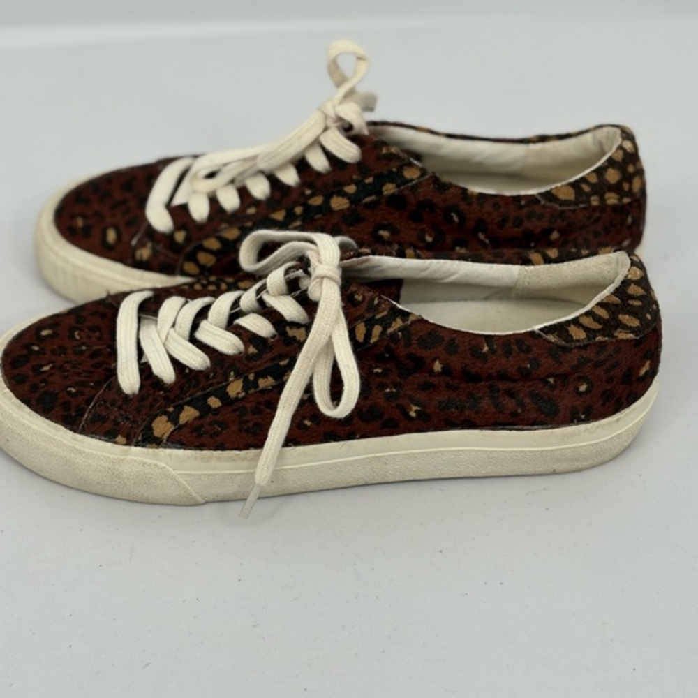 👻 Madewell MA520 animal Print calf hair Sneakers in Brown and Cream